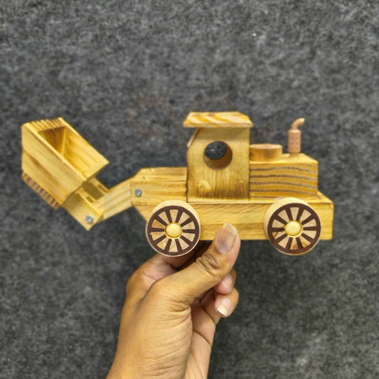 Wooden JCB Toy | Handmade Wooden Construction Truck for Kids