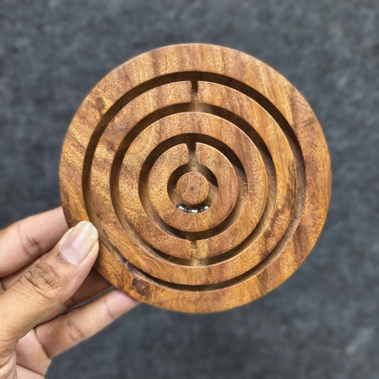 Wooden Labyrinth Game | Handmade Wooden Maze Puzzle Board Game