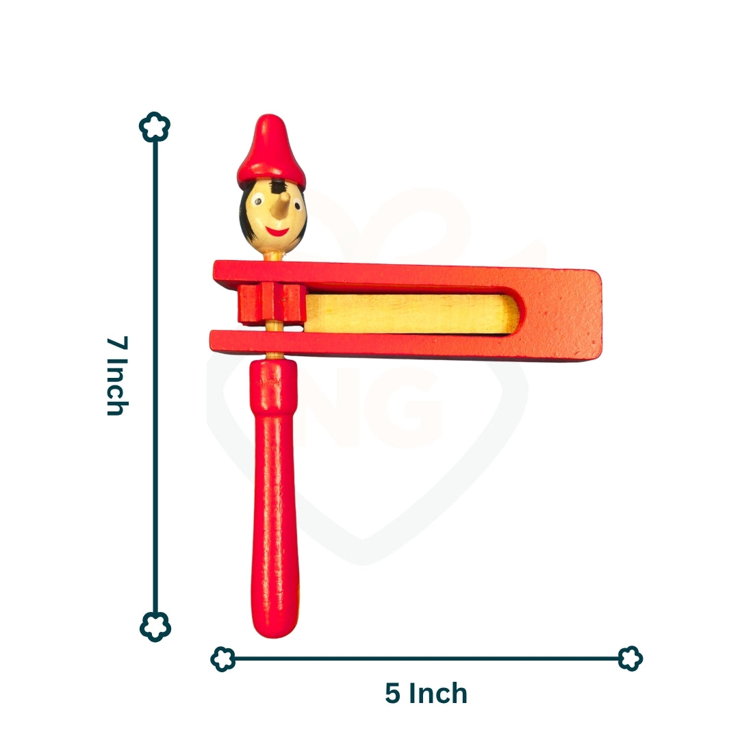 Wooden Kir Kir Rattle Toy for Kids | Handmade Sound Toy for Babies & Toddlers