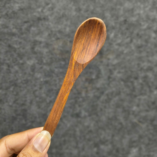 Wooden Spoon – Handmade Natural Wooden Spoon for Kitchen, Cooking & Serving (5.5 Inch)
