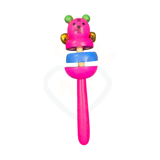 Handmade wooden infant sensory toy