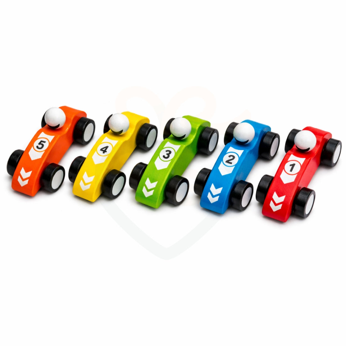 Wooden Toy Sport Car for Kids | Handcrafted Racing Cars Set (5 Colors) | Montessori Learning Toy
