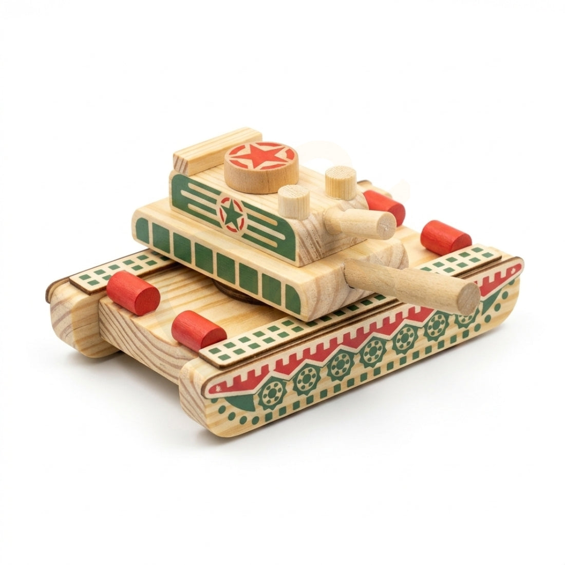 Wooden Missile Tank Toy for Kids | Handcrafted Military Vehicle Toy | Durable & Creative Play Toy