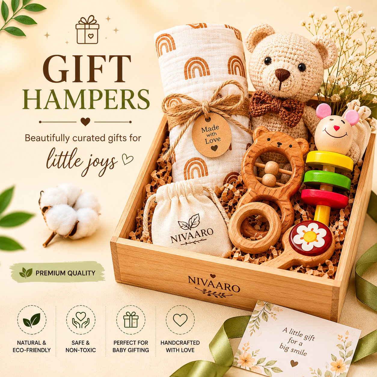 Premium newborn baby gift hampers and baby shower gift boxes