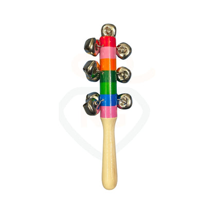 Wooden Ten Jhunjhuna Rattle for Babies | Bell Sound Wooden Toy for Kids
