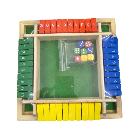 Wooden Shut The Box Dice Game | Math Learning Board Game for Kids & Family | Wooden Number Puzzle Game with Dice