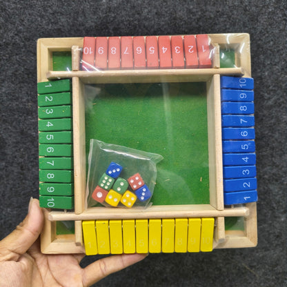 Wooden Shut The Box Dice Game | Math Learning Board Game for Kids & Family | Wooden Number Puzzle Game with Dice