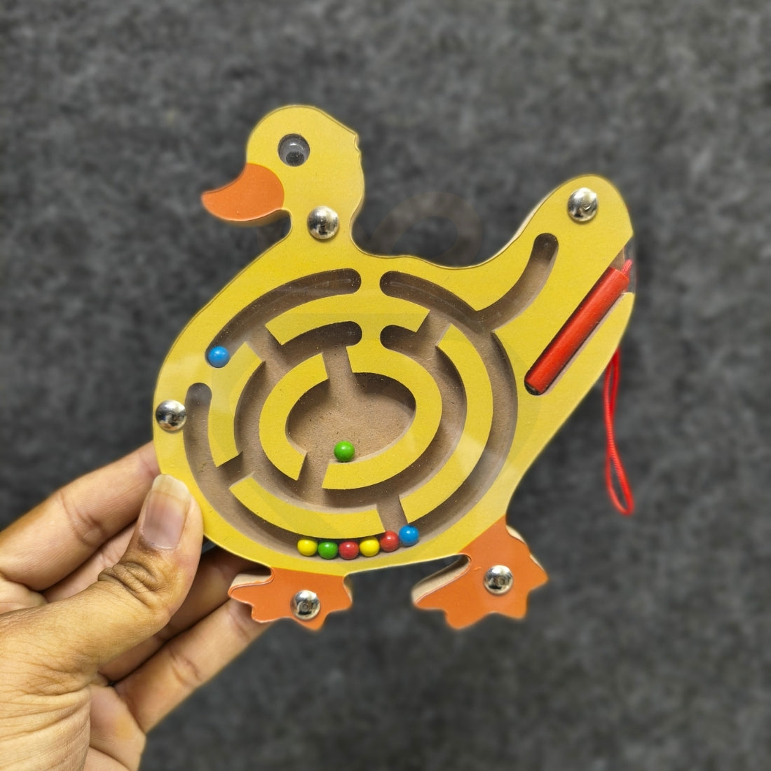 Magnetic Maze Board Game for Kids | Wooden Montessori Magnetic Bead Puzzle Toy