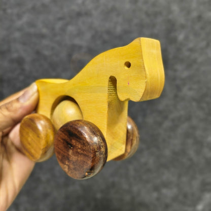 Wooden Horse for Kids | Handmade Rolling Wooden Toy for Babies & Toddlers
