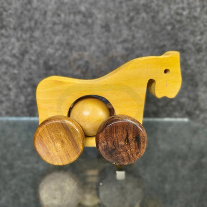 Wooden Horse for Kids | Handmade Rolling Wooden Toy for Babies & Toddlers