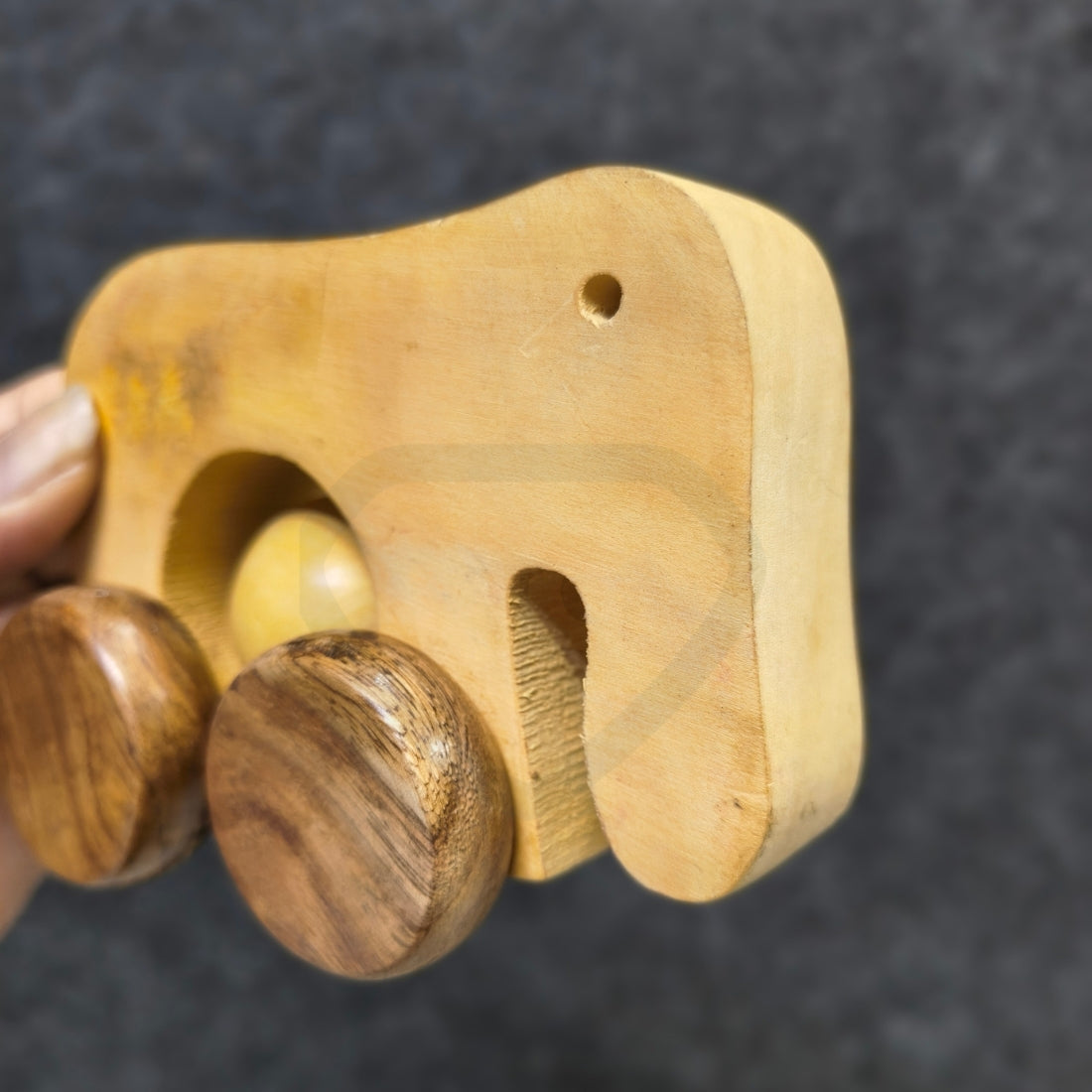 Wooden Elephant Toy | Handmade Rolling Wooden Animal Toy for Kids