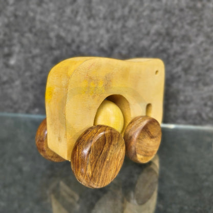 Wooden Elephant Toy | Handmade Rolling Wooden Animal Toy for Kids