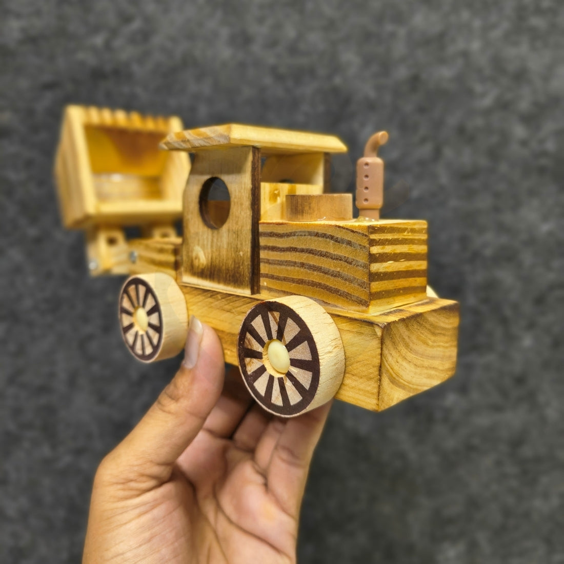 Wooden JCB Toy | Handmade Wooden Construction Truck for Kids