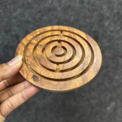 Wooden Labyrinth Game | Handmade Wooden Maze Puzzle Board Game