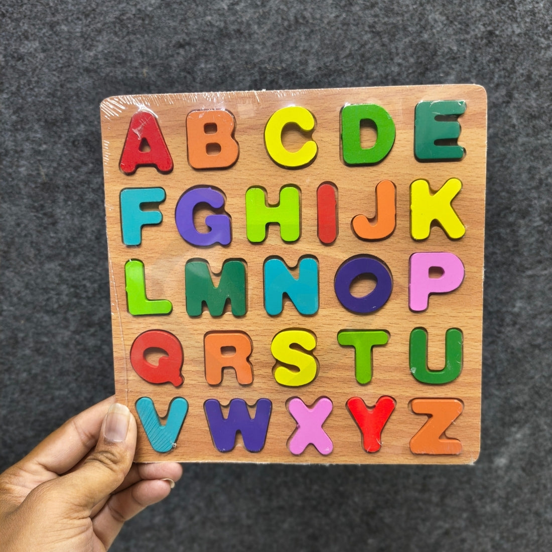 Wooden Educational Puzzle Board Set for Kids | Alphabet, Numbers & Shapes Learning Toy (3 PCS)