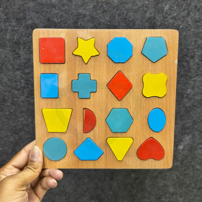 Wooden Educational Puzzle Board Set for Kids | Alphabet, Numbers & Shapes Learning Toy (3 PCS)