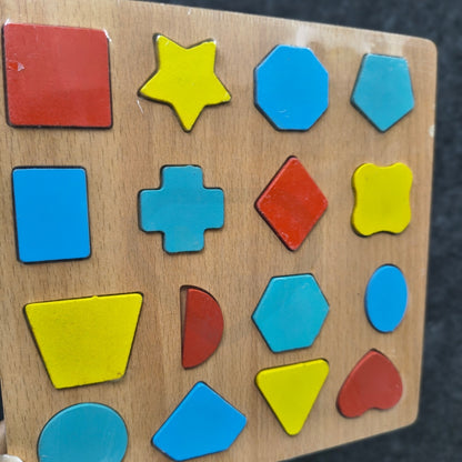 Wooden Educational Puzzle Board Set for Kids | Alphabet, Numbers & Shapes Learning Toy (3 PCS)