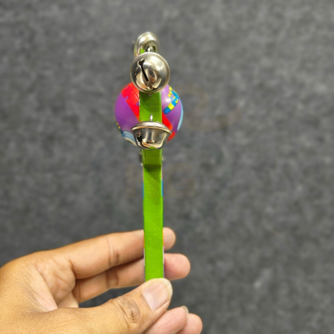 Ball Round Rattle Toy for Babies | Wooden Bell Sound Colourful Rattle