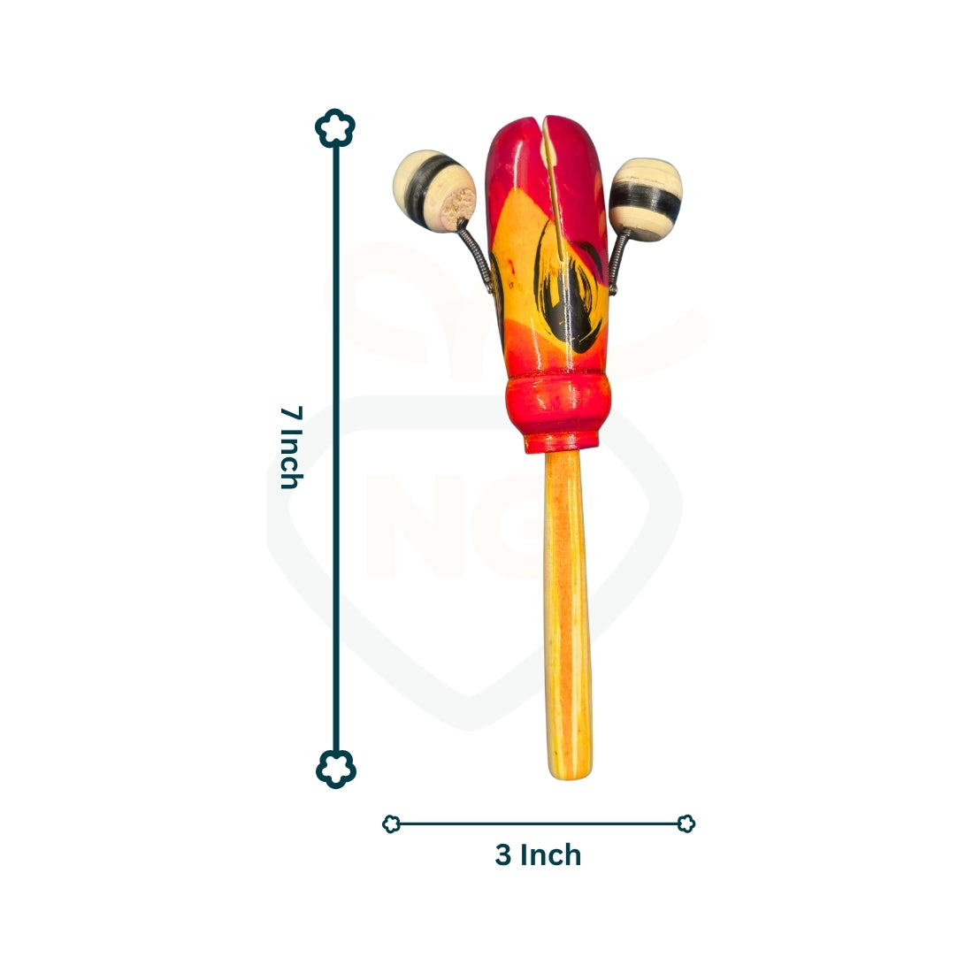 Wooden Tik Tik Rattle Toy for Babies | Handheld Sound Toy