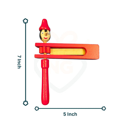 Wooden Kir Kir Rattle Toy for Kids | Handmade Sound Toy for Babies & Toddlers