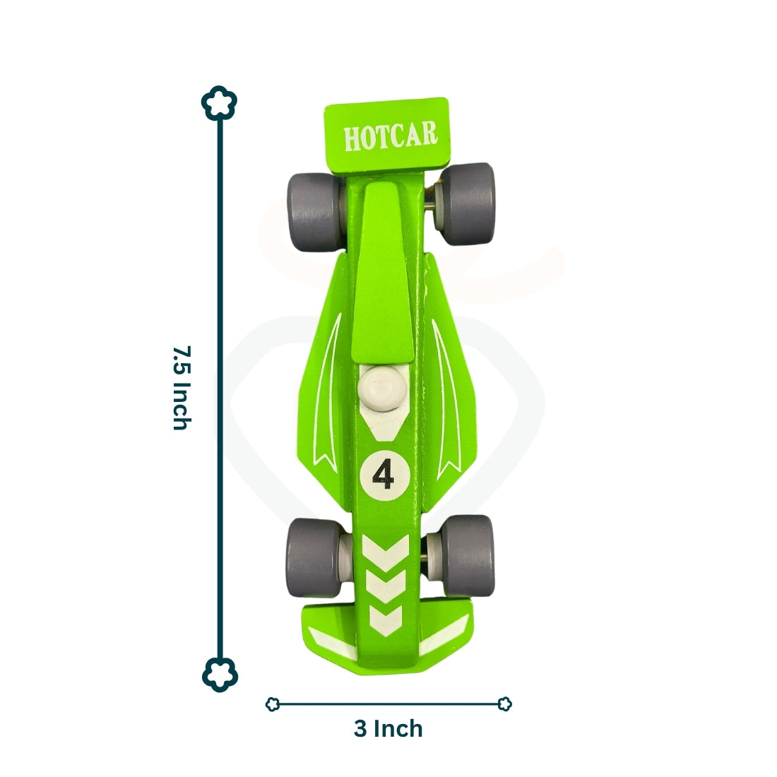Wooden Race Car Toys for Kids | Handmade Racing Car Toy | Non-Toxic Wooden Toy Car | Safe & Durable | Nivaaro