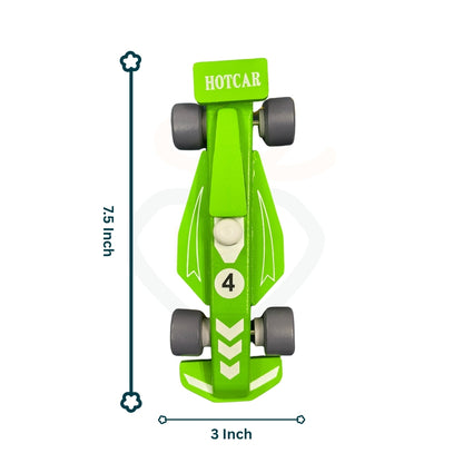 Wooden Race Car Toys for Kids | Handmade Racing Car Toy | Non-Toxic Wooden Toy Car | Safe & Durable | Nivaaro