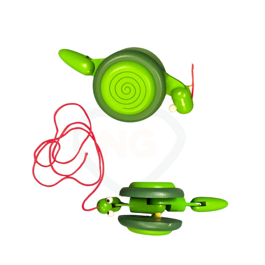 Wooden Pull Along Snail Toy for Kids | Handmade Wooden Toy | Non-Toxic Baby Toy | Nivaaro