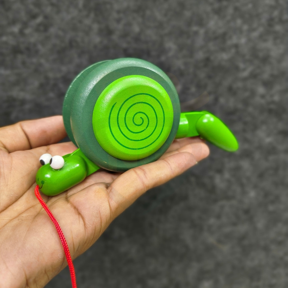 Wooden Pull Along Snail Toy for Kids | Handmade Wooden Toy | Non-Toxic Baby Toy | Nivaaro