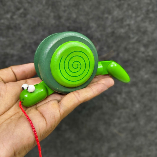 Wooden Pull Along Snail Toy for Kids | Handmade Wooden Toy | Non-Toxic Baby Toy | Nivaaro