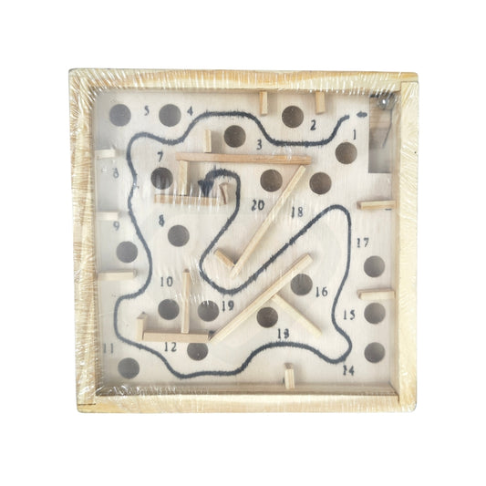 Wooden Maze Puzzle Game for Kids | Handheld Brain Teaser Toy | Montessori Wooden Toy | Nivaaro