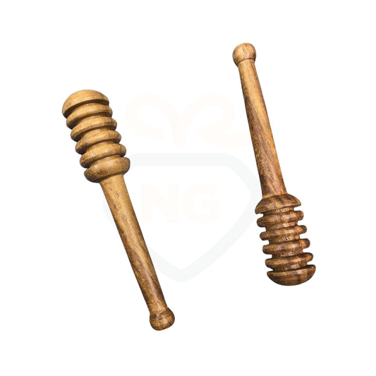 Wooden Honey Dipper Stick – Natural Honey Drizzler for Kitchen, Tea & Gifts (5 Inch)