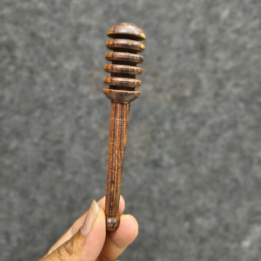 Wooden Honey Dipper Stick – Natural Honey Drizzler for Kitchen, Tea & Gifts (5 Inch)