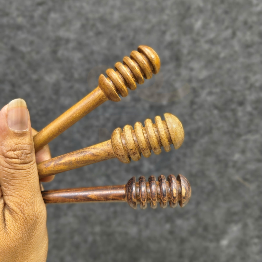Wooden Honey Dipper Stick – Natural Honey Drizzler for Kitchen, Tea & Gifts (5 Inch)
