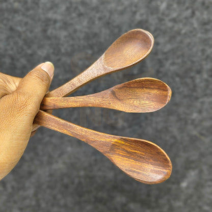 Wooden Spoon – Handmade Natural Wooden Spoon for Kitchen, Cooking & Serving (5.5 Inch)