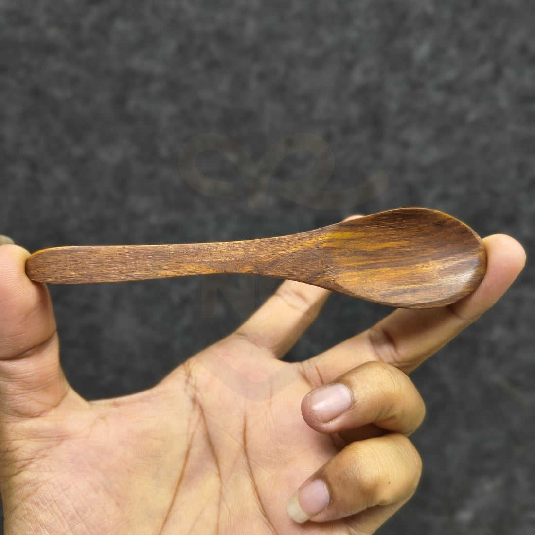 Wooden Spoon – Handmade Natural Wooden Spoon for Kitchen, Cooking & Serving (5.5 Inch)