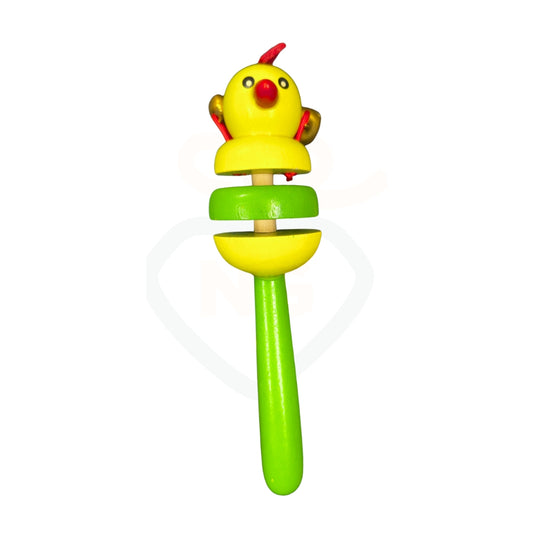 Chick wooden baby rattle toy for infants