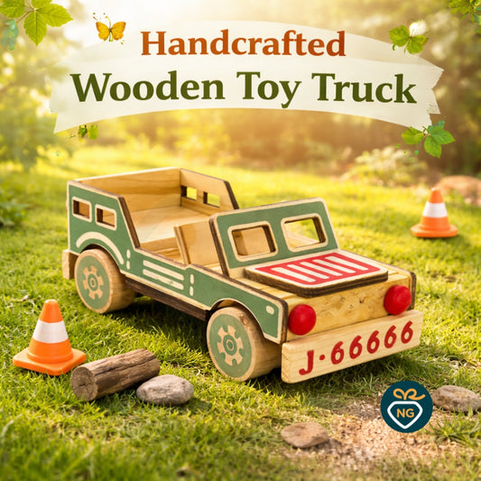 Wooden Toy Car for Kids | Handcrafted Jeep Style Car Toy | Durable & Safe Wooden Vehicle
