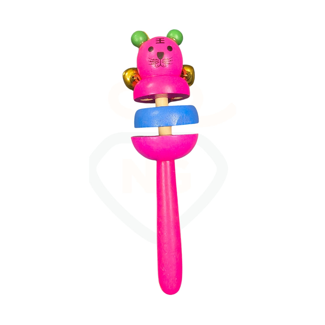 Handmade wooden infant sensory toy