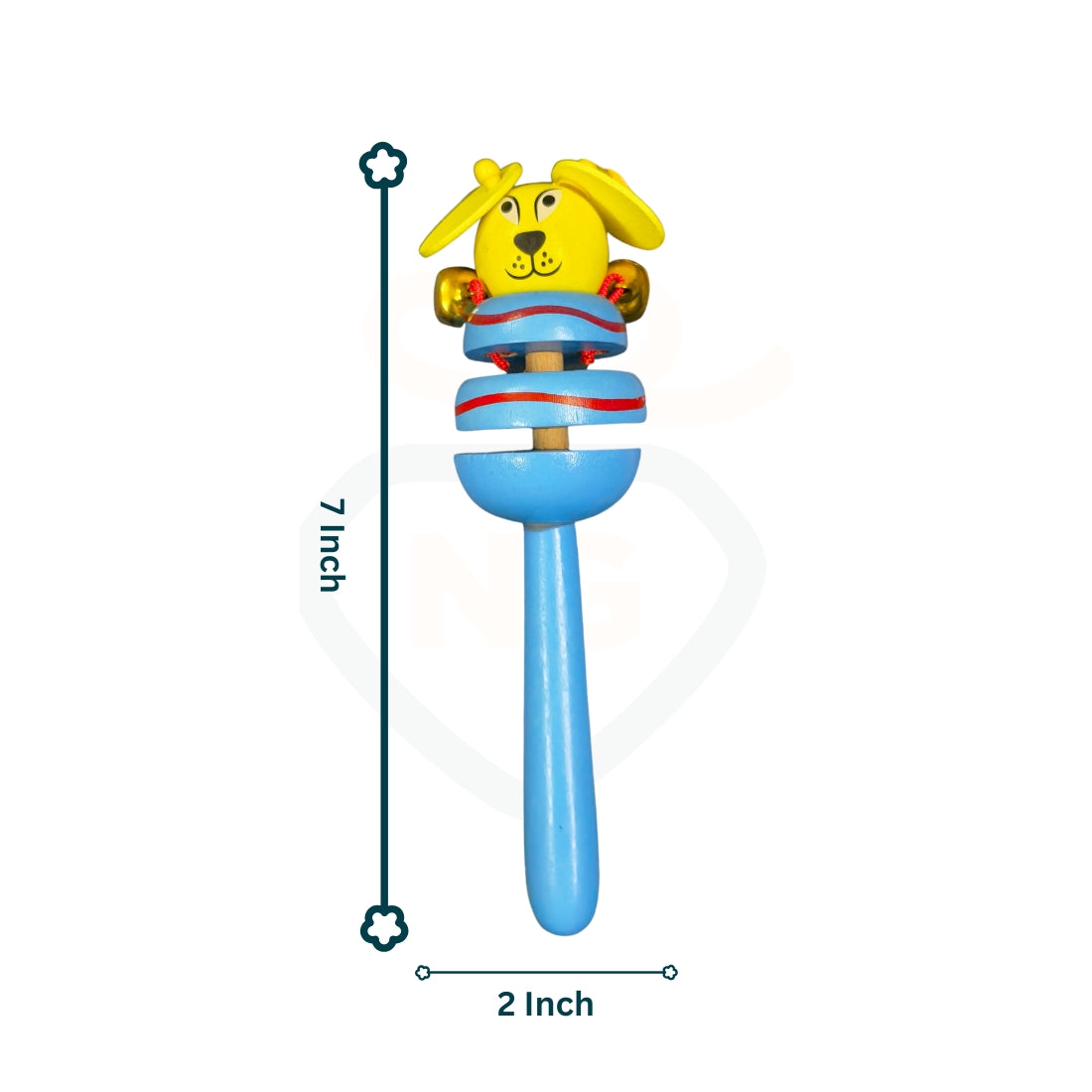 Montessori wooden rattle for newborn baby