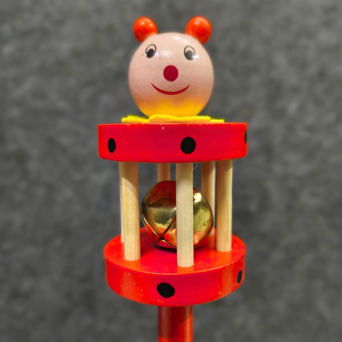 Montessori wooden baby rattle toy