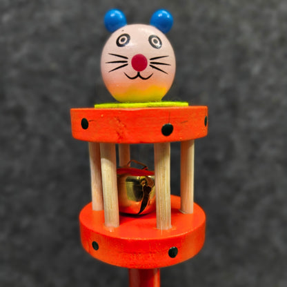 Montessori wooden rattle toy for babies