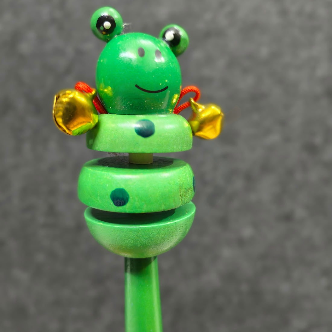 Handmade frog wooden sensory toy for babies