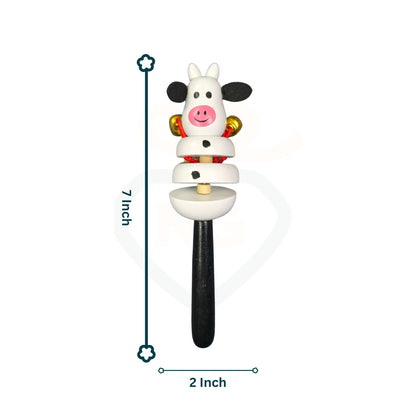 Eco-friendly wooden baby rattle