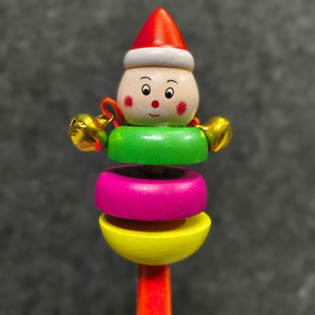 Santa wooden baby rattle toy for infants