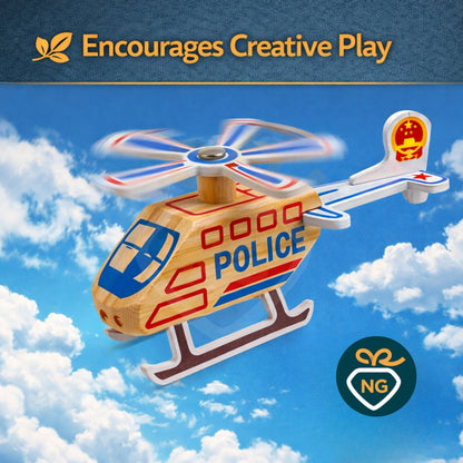 Wooden Toy Helicopter for Kids | Montessori Learning Helicopter Toy