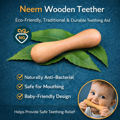Neem Wood Teether for Kids Single Stick 100% Natural, BPA Free & Safe