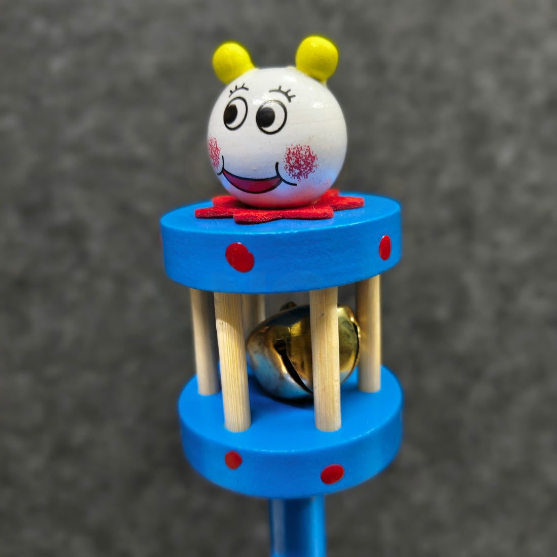 Eco-friendly blue wooden baby toy