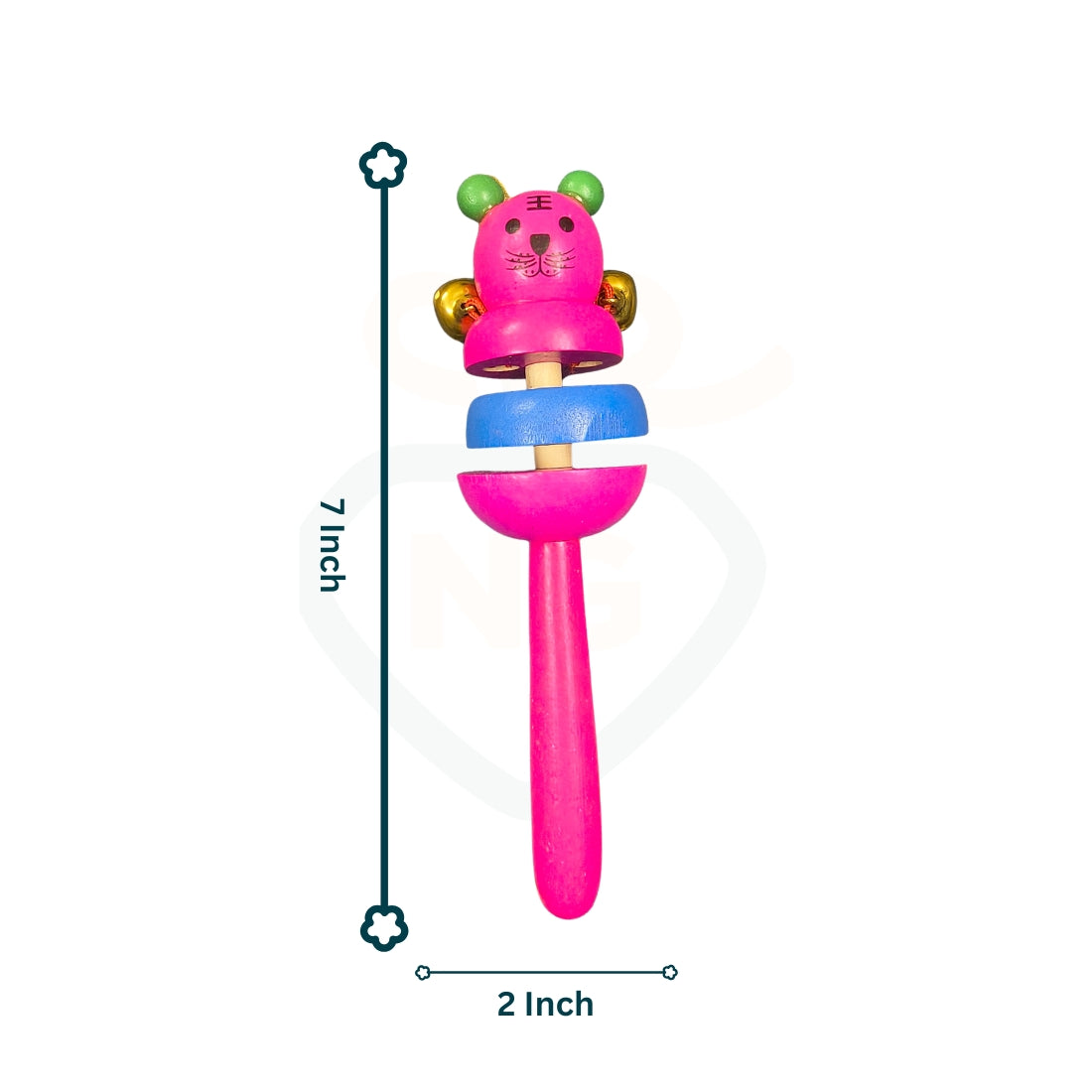 Non-toxic handcrafted baby rattle toy