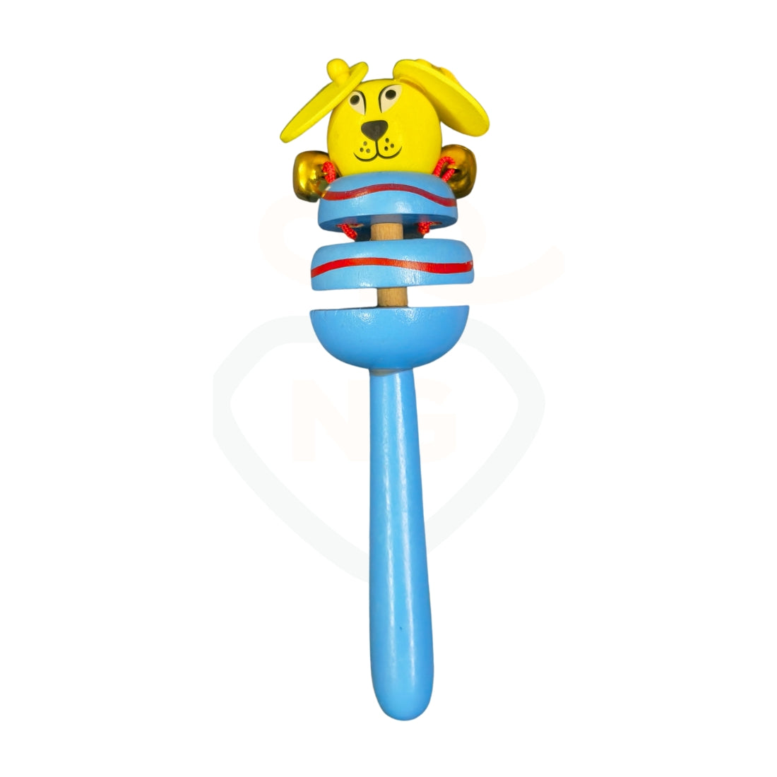 Puppy wooden baby rattle toy for infants
