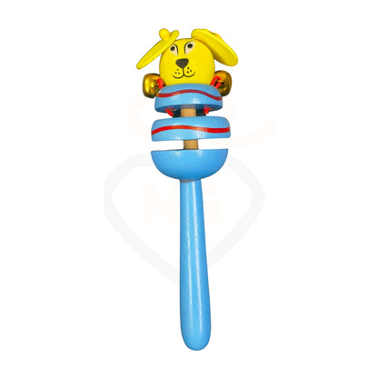 Puppy wooden baby rattle toy for infants